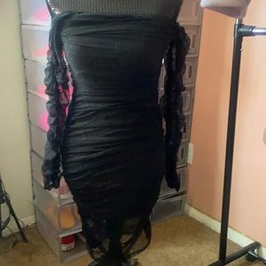 MIDI off the shoulder dress